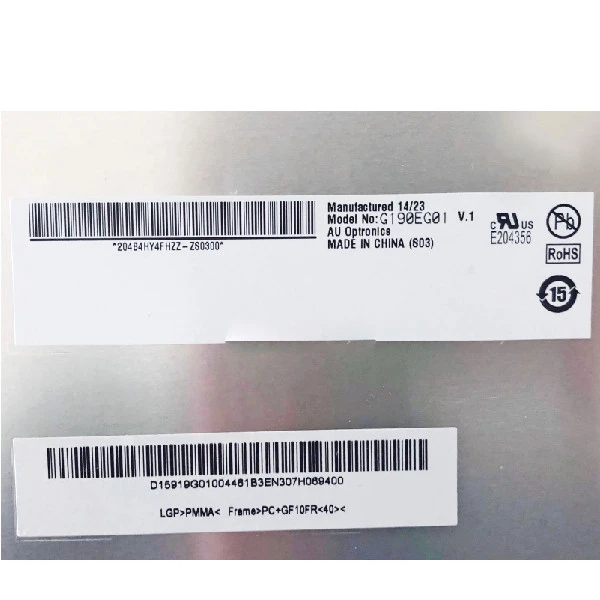 G190EG01 V1 19.0 Inch Lcd Panel Original For Industrial Lcd Screen